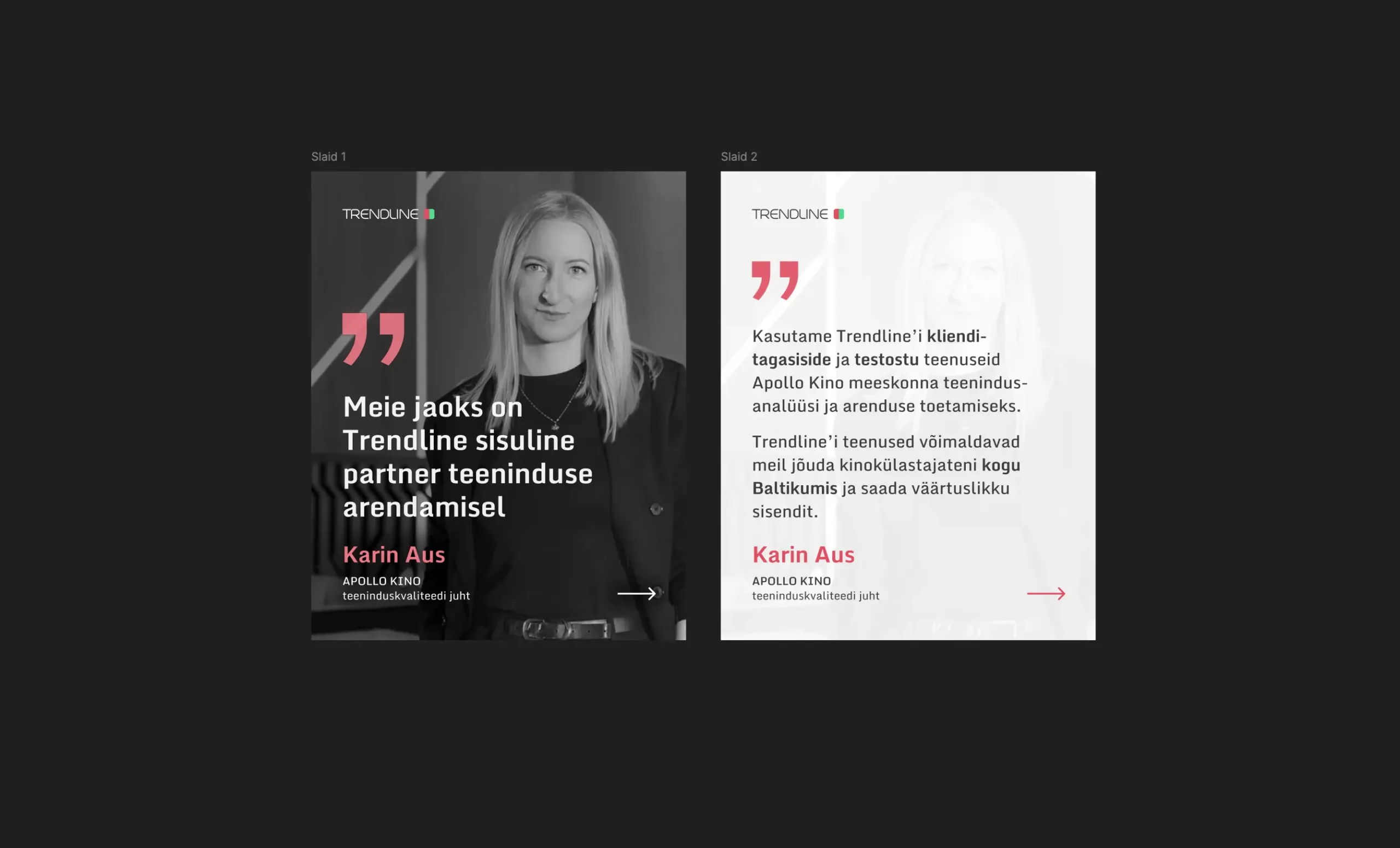 Trendline klienditagasiside sotsiaalmeedia kujundusmall